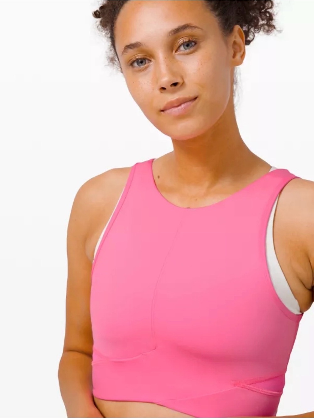 lululemon athletica Pink High-Neck Sports Bralette
